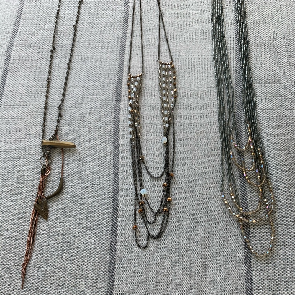 Set of 3 Buckle Necklaces Bundle - Picture 1 of 5